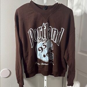 Portland Oregon Brown Sweatshirt NWT